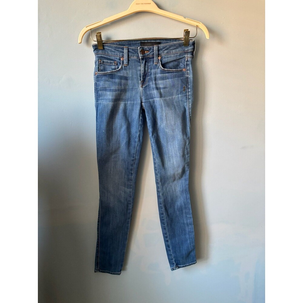 Genetic low rise shya cigarette skinny jeans Sz 24 USA medium blue wash stretch